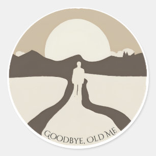 Sticker Rond Au revoir Old Me
