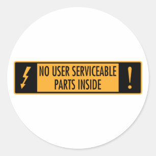 Sticker Rond Aucun article utilisable par l'utilisateur à l'int