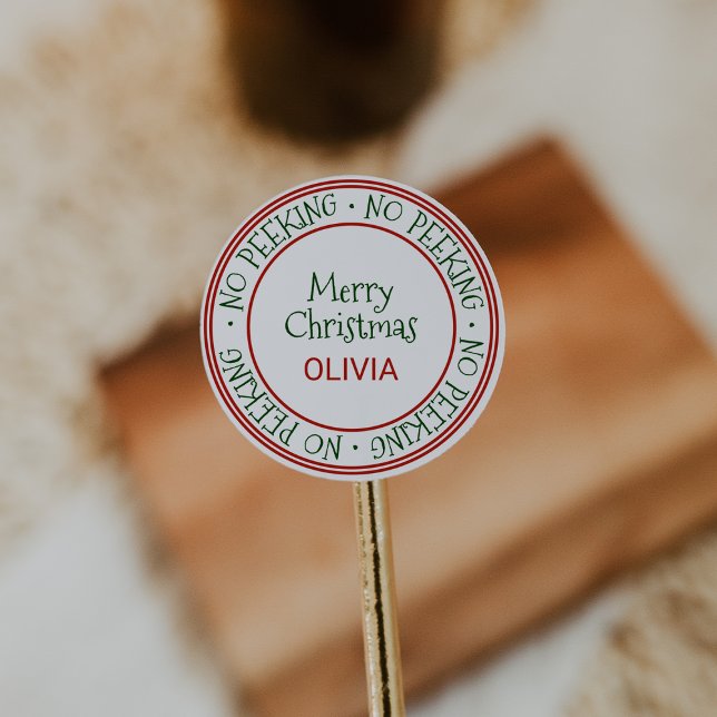 Sticker Rond Aucun cadeau de Noël de Pékin (Créateur téléchargé)