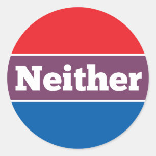 Sticker Rond Aucun candidat politique