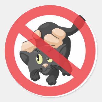 Sticker Rond Aucun chat