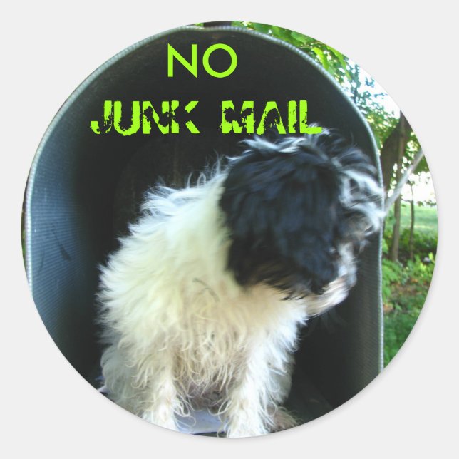 Sticker Rond Aucun COURRIER DE JUNK (Devant)