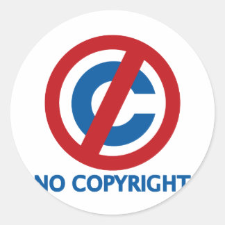 Sticker Rond Aucun droit