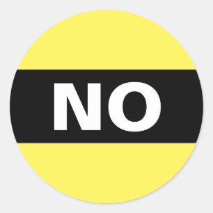 Sticker Rond Aucun gras simple clair noir et blanc