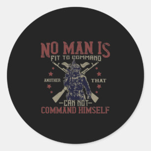 Sticker Rond Aucun Homme N'Est Convient À Commander