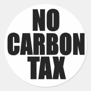 Sticker Rond Aucun impôt de carbone