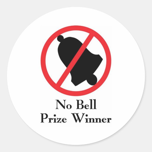 Sticker Rond Aucun lauréat du prix Bell (Devant)