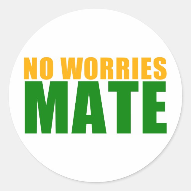 Sticker Rond aucun problème partenaire (Devant)