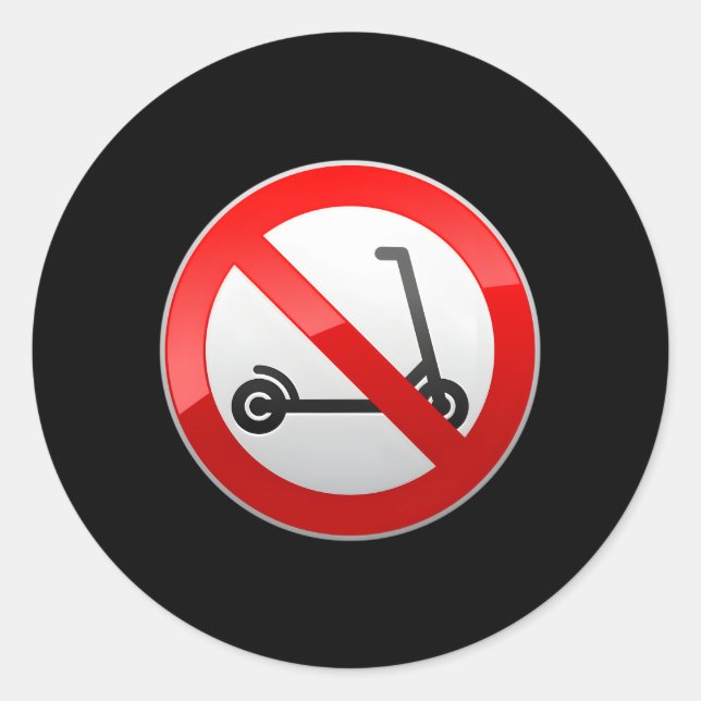 Sticker Rond Aucun Scooter autorisé (Devant)