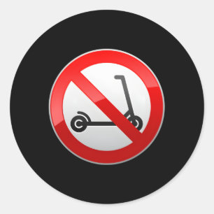 Sticker Rond Aucun Scooter autorisé