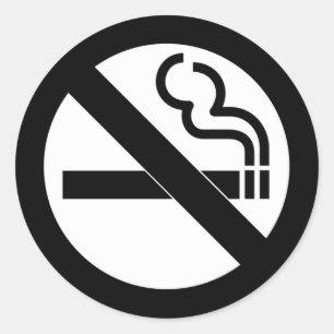 Sticker Rond Aucun symbole de tabagisme