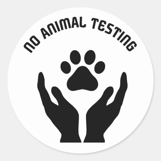 Sticker Rond Aucun test animal (Devant)