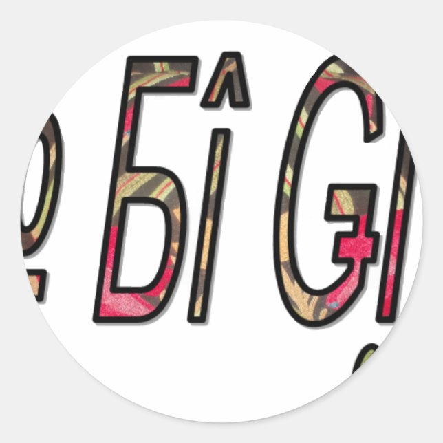 Sticker Rond Aucun texte Bigiji (Devant)