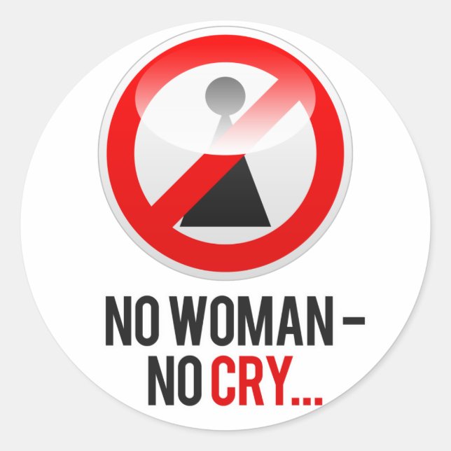 Sticker Rond "Aucune femme - pas de cri..." (Devant)