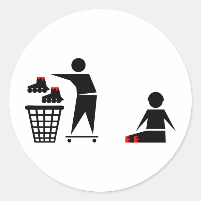 Sticker Rond aucune ligne intérieure (Devant)