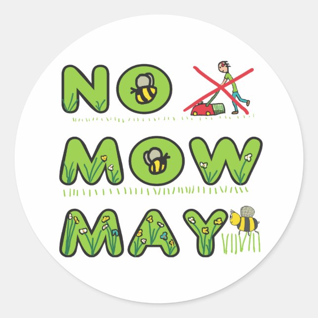 Sticker Rond Aucune mow ne peut (Devant)