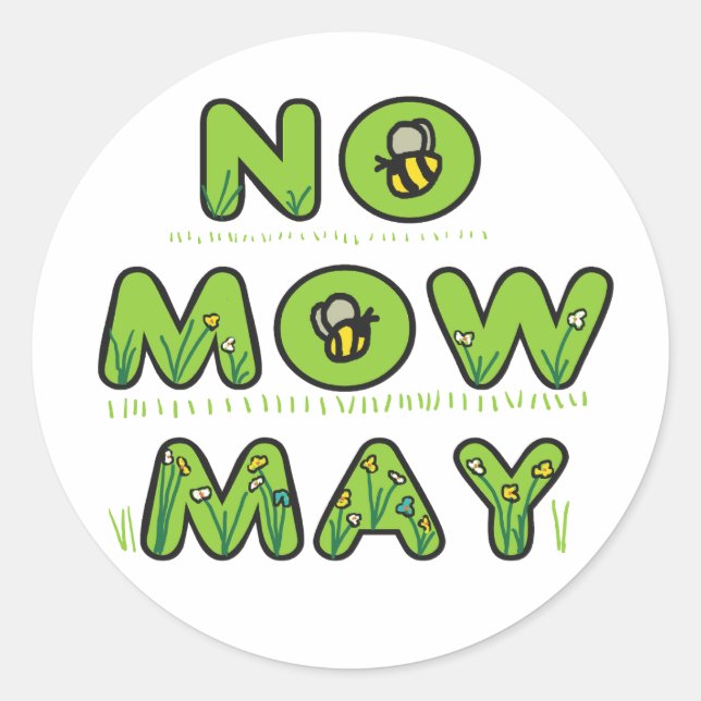 Sticker Rond Aucune mow ne peut (Devant)