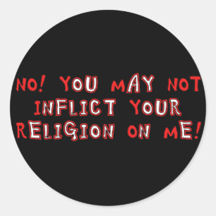 Sticker Rond Aucune religion