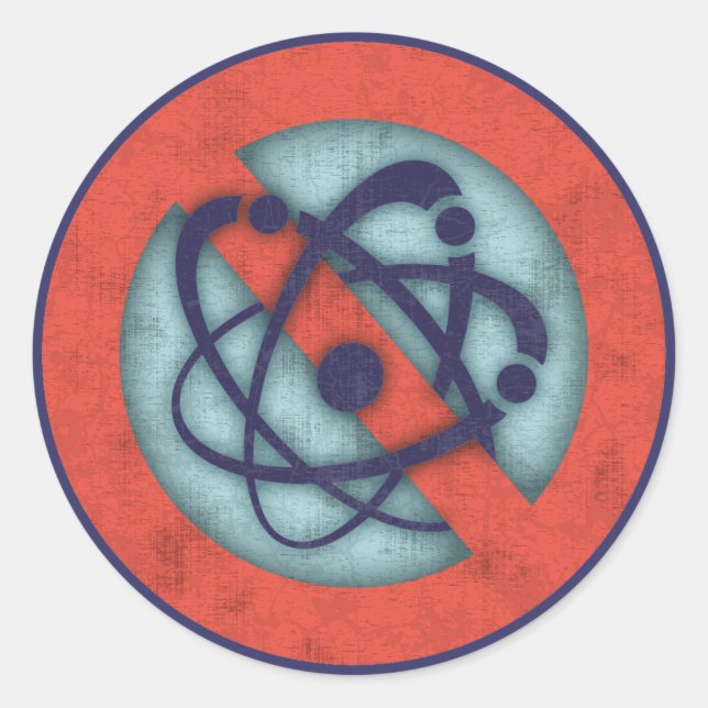 Sticker Rond Aucunes armes nucléaires (Devant)
