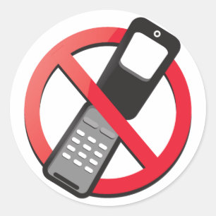 Sticker Rond Aucuns téléphones portables permis