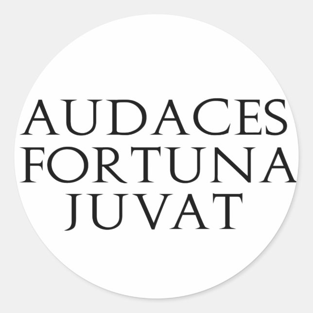 Sticker Rond Audaces Fortuna Juvat (Devant)