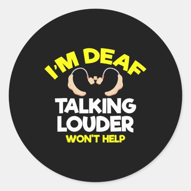 Sticker Rond Audience - Sourd - Incapable D'Entendre - Sensibil (Devant)