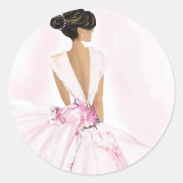 Sticker Rond Aujourd'hui Pretty