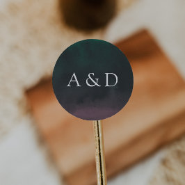 Sticker Rond Aurora | Monogramme Mariage auriculaire nord