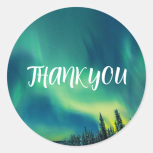 Sticker Rond aurores boréales Aurora Borealis Mariage de ciel n