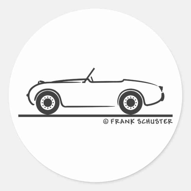 Sticker Rond Austin Healey Sprite (Devant)