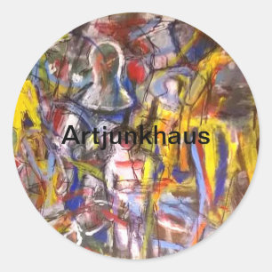Sticker Rond Austin Underground Abstrait Hankamer Artjunkhaus