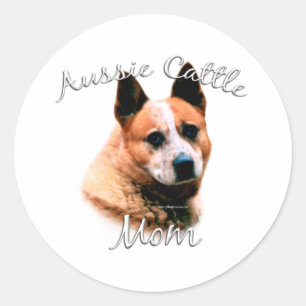 Sticker Rond Australian Cattle Chien Maman 2