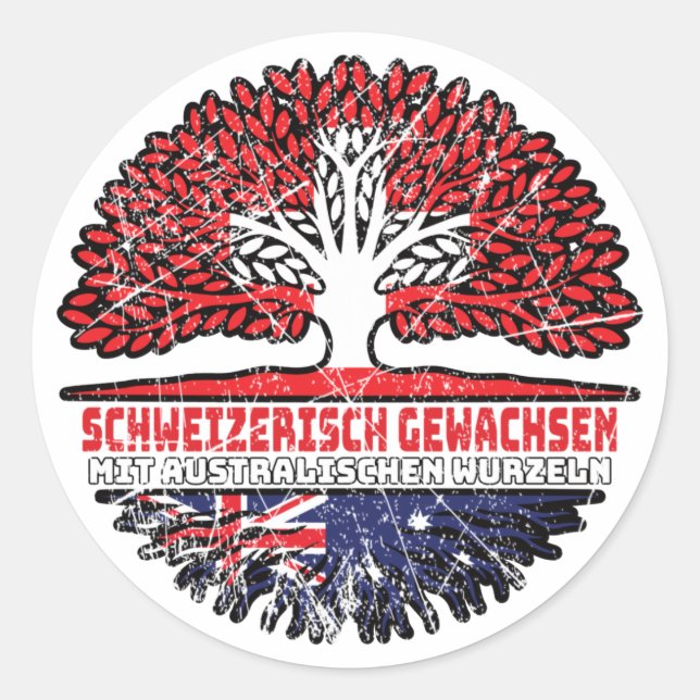 Sticker Rond Australie Arbre austral suisse (Devant)