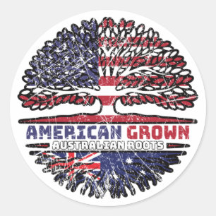 Sticker Rond Australie Australie États-Unis États-Unis États-Un