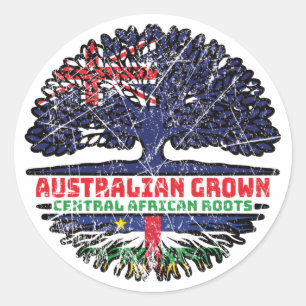 Sticker Rond Australie Australienne d'Afrique Centrale