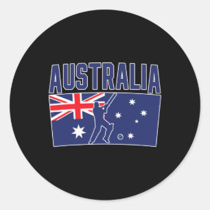 Sticker Rond Australie Cricket (drapeau et Tsman)