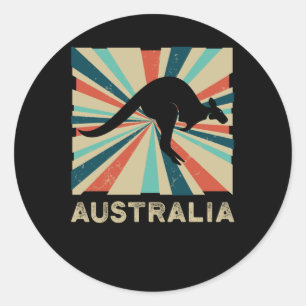 Sticker Rond Australie Kangaroo