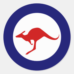 Sticker Rond Australie kangourou roundge de l'aviation militair