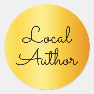 Sticker Rond Auteur local Gradient or brillant