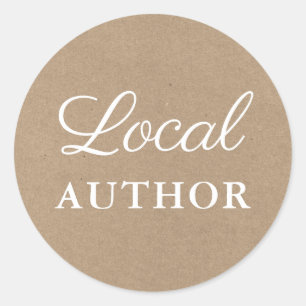 Sticker Rond Auteur local Livre Promo Kraft
