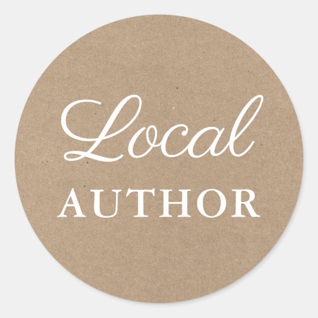 Sticker Rond Auteur local Livre Promo Kraft (Devant)