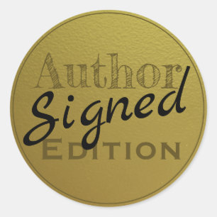 Sticker Rond Auteur Signé Edition Faux Gold
