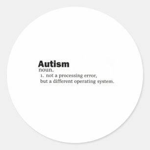 Sticker Rond Autisme Définition Ce n'est pas un handicap un aut