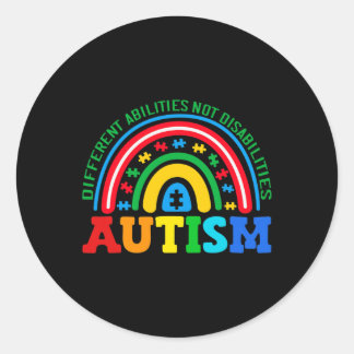 Sticker Rond Autisme Différentes capacités non handicapées Auti
