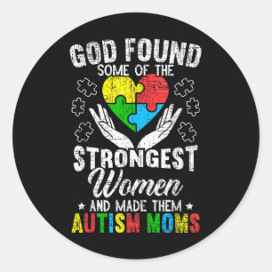 Sticker Rond Autisme Maman Cendre Sensibilisation Autisme Spect