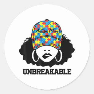 Sticker Rond Autisme Maman Sensibilisation sur l'autisme incass