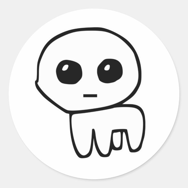 Sticker Rond Autisme TBH Créature Autisme créature (Devant)