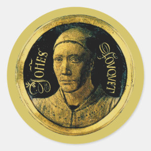 Sticker Rond Auto-portrait 1450 Médaille Jean Fouquet
