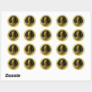 Sticker Rond Auto-portrait 1450 Médaille Jean Fouquet