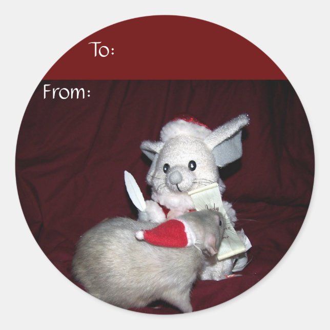 Sticker Rond Autocollant-cadeau Ruby (Devant)